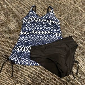 Womens Tankini Set Swimwear Size Medium Two Piece